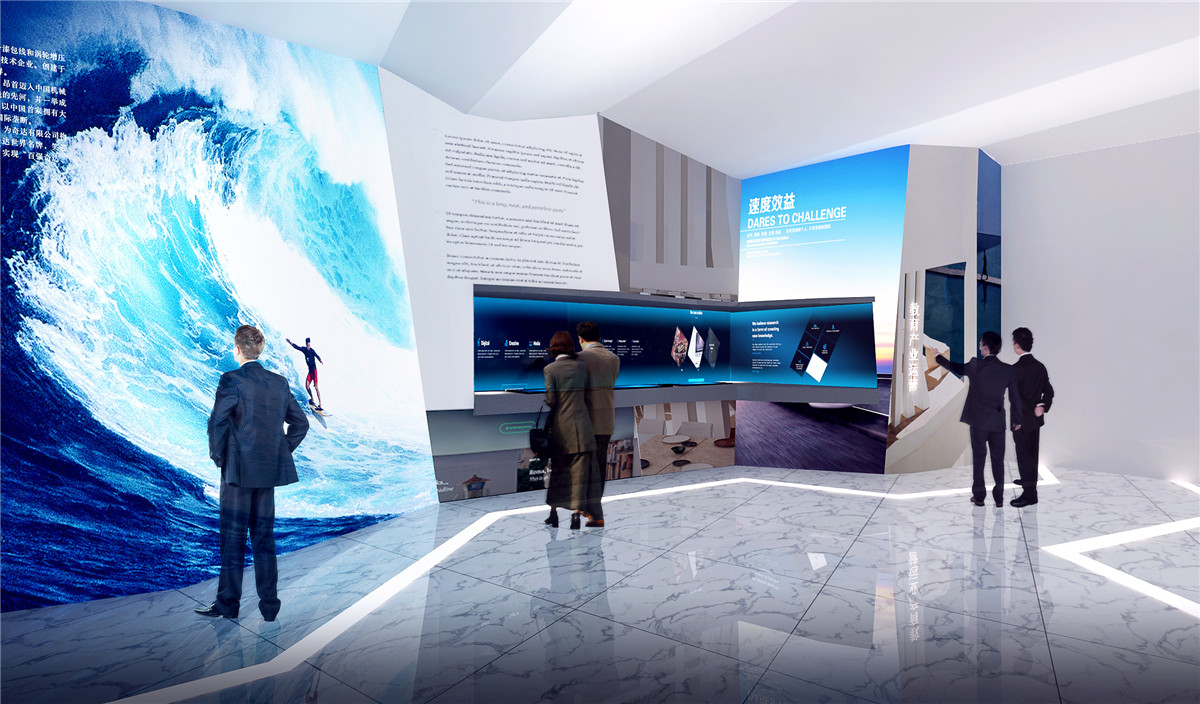 领略企业展厅效果图的极致奢华风范